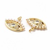 Rack Plating Brass Cubic Zirconia Pendants KK-G456-10G-2