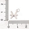 316 Stainless Steel Micro Pave Cubic Zirconia Pendants STAS-K284-01H-P-3