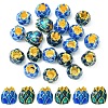 10Pcs Golden Plated Alloy European Beads MPDL-YW0001-05A-2