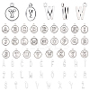 4Bags 2 Styles Tibetan Style Zinc Alloy 26 Letters Pendants FIND-SC0017-57AS-7