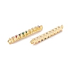 Rack Plating Brass Micro Pave Cubic Zirconia Connestor Charms KK-D073-03G-02-NR-2