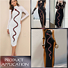 Snake Paillette Rhinestone Cloth Sew on Appliques PATC-WH0008-138-6
