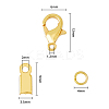 120Pcs 2 Color Zinc Alloy Lobster Claw Clasps DIY-HY0001-37-2