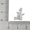 Brass Crystal Rhinestone Letter Links Connector Charms KK-S395-06P-L-3