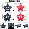 4Pcs 4 Styles Imitation Leather Pendants FIND-CL0001-25-2