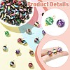 100Pcs Baking Paint Imitation Jade Glass Pendants PALLOY-CJ00195-3