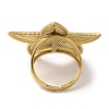 Ion Plating(IP) 304 Stainless Steel Starfish Open Cuff Rings for Women RJEW-Z053-10G-3