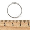 304 Stainless Steel Round Wrap Open Cuff Rings for Women Men RJEW-Z071-02B-P-5