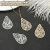 4Pcs 2 Colors Brass Filigree Joiner Links KKC-YW0001-02-4