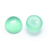Natural Dyed & Heated Green Onyx Agate Cabochons G-P393-R04-6mm-2