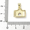 Brass Micro Pave Cubic Zirconia Enamel Camera Charms KK-L248-16G-3