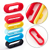 36Pcs 9 Colors Silicone Replacement Watch Band Strap Loops SIL-GF0001-10-4