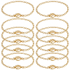 12Pcs 304 Stainless Steel Twisted Curb Chains Bracelets BJEW-SC0001-61G-7