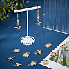 12Pcs 2 Style Brass Micro Pave Colorful Cubic Zirconia Pendants KK-DC0001-75-5