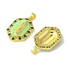 Brass Micro Pave Cubic Zirconia Pendants KK-H472-01G-2