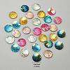 30Pcs 6 Colors Resin Cabochons CRES-YW0001-25-3