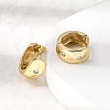Brass Micro Pave Clear Cubic Zirconia Hoop Earrings EJEW-Z149-02G-2