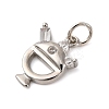 Brass Micro Pave Cubic Zirconia Dessert Charms KK-P308-63P-2