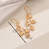 Elegant Brass Heart Tassel Hoop Earrings MS0806-3