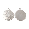 Tarnish Resistant 304 Stainless Steel Pendant Rhinestone Settings STAS-C070-23P-1