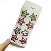 8Pcs Stars Alloy Snap Hair Clips for Girl PW-WG06244-02-1