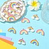 DIY Rainbow Opaque Resin Dangle Earring Jewelry Kits DIY-YW0010-80-4