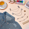 5Pcs 5 Styles Alloy Cardigan Clips AJEW-AR0004-96-4