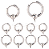 24Pcs 2 Styles 304 Stainless Steel Hoop Earring Findings FIND-SC0017-16A-1
