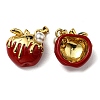 Rack Plating Brass Enamel Pendants KK-D026-35G-1