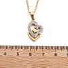 304 Stainless Steel Crystal Rhinestone Heart Pendant Cable Chain Necklaces for Women LS-NJEW-Z056-01E-G-5