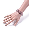 Three Loops Fashion Stretch Wrap Bracelets BJEW-JB04698-05-4