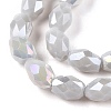 Opaque Solid Color Electroplate Glass Beads Strands LS-EGLA-N013-P4mm-B05-3