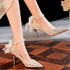 4Pcs 2 Colors Round Resin Imitation Pearl Anti-Loose High Heel Shoelaces AJEW-PH0011-56A-6
