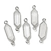 Natural Quartz Crystal Faceted Double Terminal Pointed Rock Crystal Hexagon Connector Charms G-G181-04P-01-1