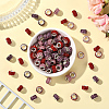 120Pcs 3 Colors Polymer Clay Rhinestone European Large Hole Beads with Silver Color Plated Brass Cores FPDL-LT0001-01B-5