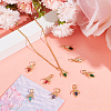 30Pcs Brass Micro Pave Cubic Zirconia Charms KK-BBC0015-20-4
