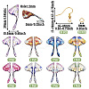DIY Brass & Epoxy Resin Butterfly Wing Dangle Earring Jewelry Kits DIY-TA0010-65B-4