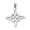 Non-Tarnish 304 Stainless Steel Hollow Pendants LS-STAS-P313-01P-1