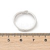 925 Sterling Silver Micro Pave Clear Cubic Zirconia Adjustable Finger Rings for Women RJEW-G351-01P-5