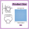 1Pc Adjustable 925 Sterling Silver Cubic Zirconia Ring Components STER-UN0001-52-3