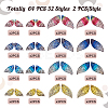 64Pcs 32 Styles Epoxy Resin Pendants FIND-CD0001-43-5
