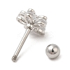 Brass Micro Pave Clear Cubic Zirconia Stud Earrings LS-EJEW-L265-03P-2