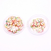 PVC Plastic with Resin Cabochons KY-CJC0004-04C-1