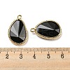 Natural Obsidian Faceted Pendants G-M431-14G-01-3