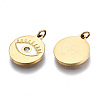 316 Surgical Stainless Steel Enamel Charms STAS-S116-381B-G-2
