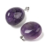 Natural Amethyst Pendants G-A249-04A-02P-2