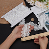 2 Yards Polyester Flower Lace Ribbons SRIB-FG0001-28-3