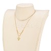 Brass Micro Pave Clear Cubic Zirconia Pendant Necklace NJEW-JN03112-05-5