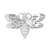 304 Stainless Steel Crystal Rhinestone 3D Insect Connector Charms STAS-H236-11C-P-1