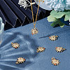 10Pcs Sun with Moon Brass Micro Pave Colorful Cubic Zirconia Pendants KK-BBC0004-16-5